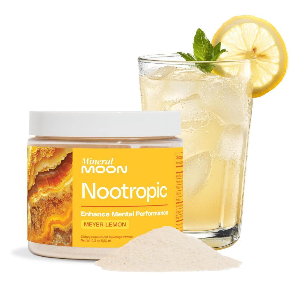 Mineral Moon Premium Cognitive Ignition Nootropic Powder - Brain Supplements For Memory & Focus - Sage Extract, B Vitamins,Cognizine Citicoline& nooLVL - Supports Mental Clarity - No Caffeine or Sugar Mineral Moon Au supplements