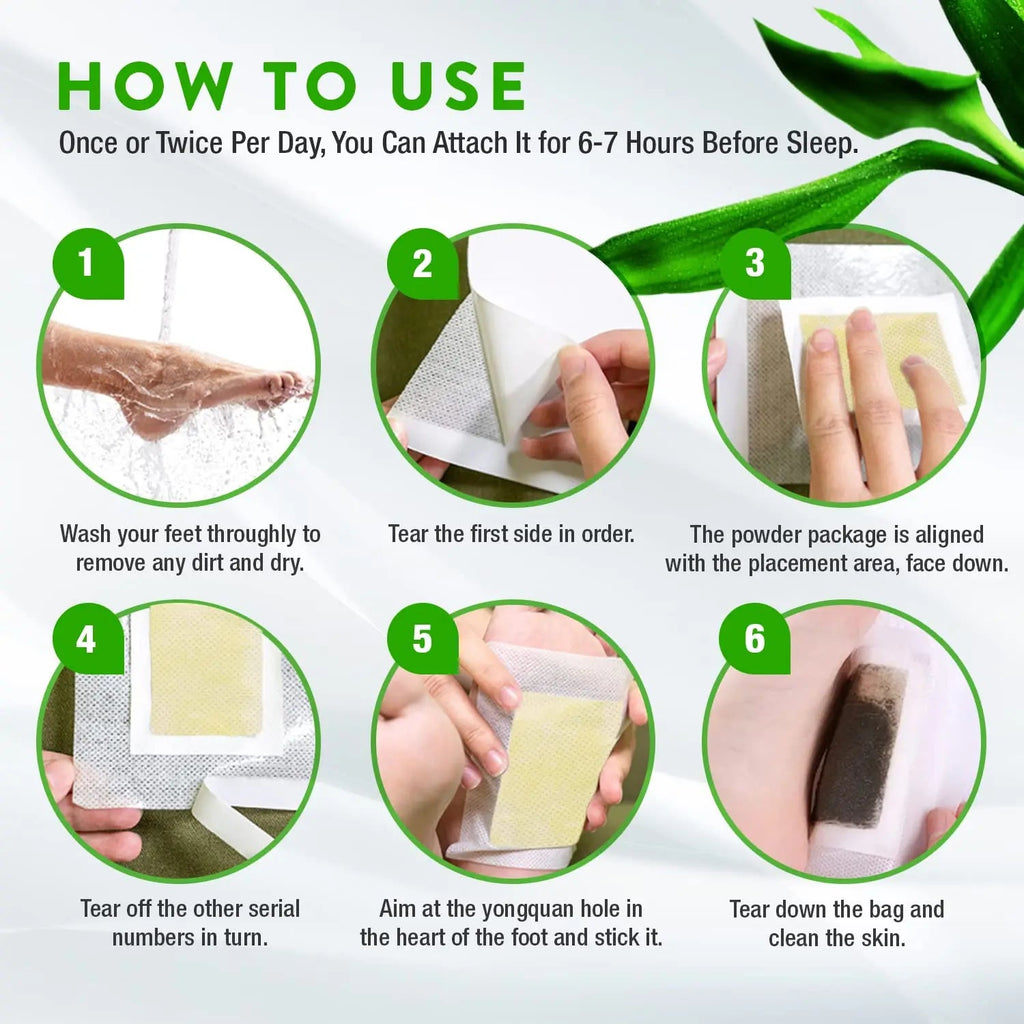 Foot Paches, Premium Deep Cleansing Foot Pads, Bamboo Foot Paches Rantherm Au supplements