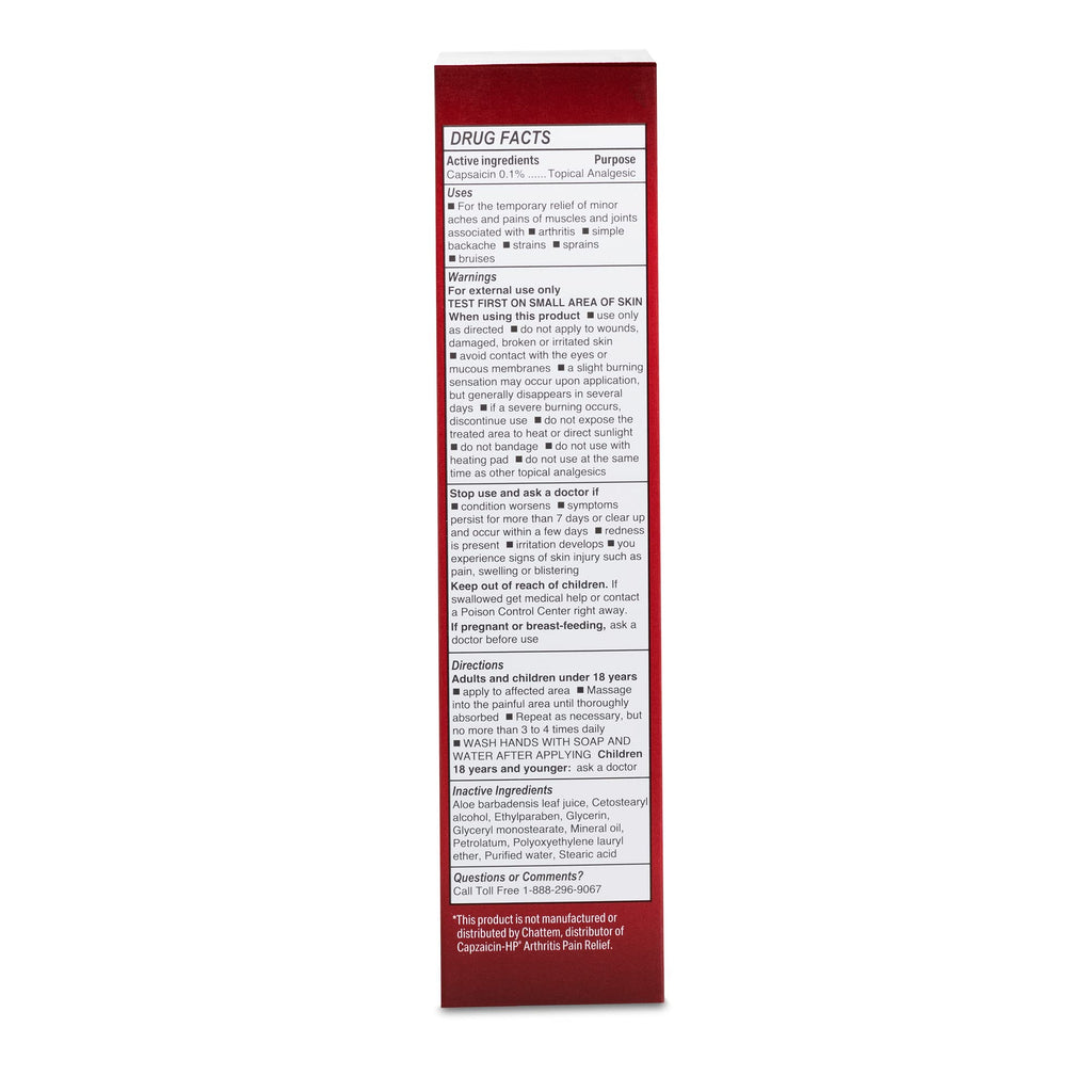 Globe (3 Pack) Capsaicin 0.1% High Potency Pain Relief Cream, Unscented (2 oz) Deep Penetrating Relief from: Arthritis, Muscle, Joint and Back Pain Globe Au supplements