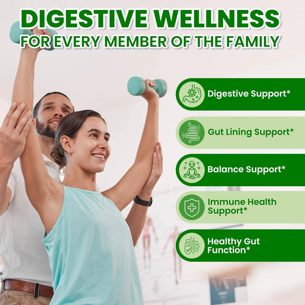 SEPT YAN Gut Health Supplement with Prebiotics, Postbiotics & Probiotics for Digestive Health for Women & Men, 80 Billion CFU Probiotics for Gut and Digestion