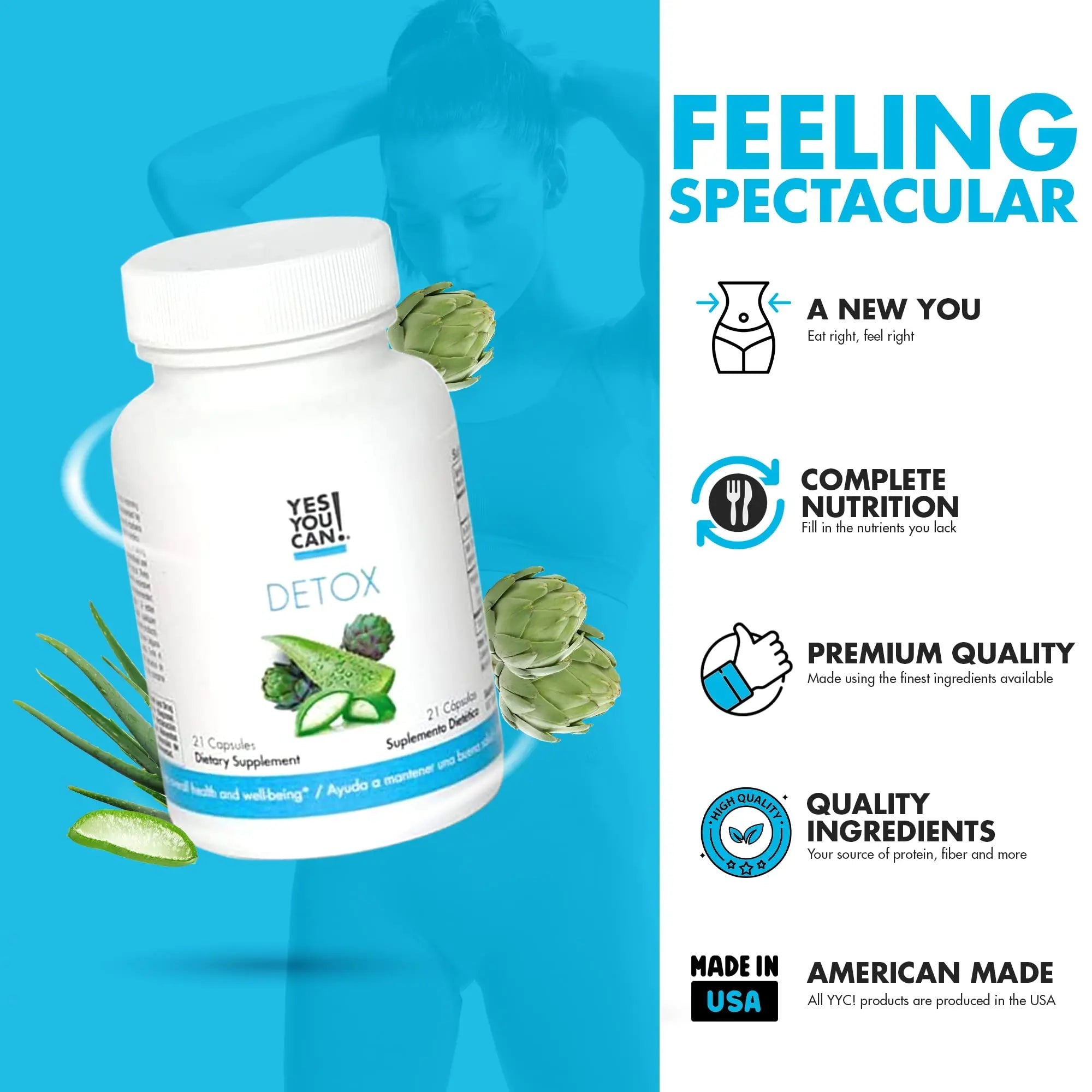 Yes You Can! Natural Detox Cleanse - Daily Cleanse Supplement for Men & Women Yes You Can! Au supplements