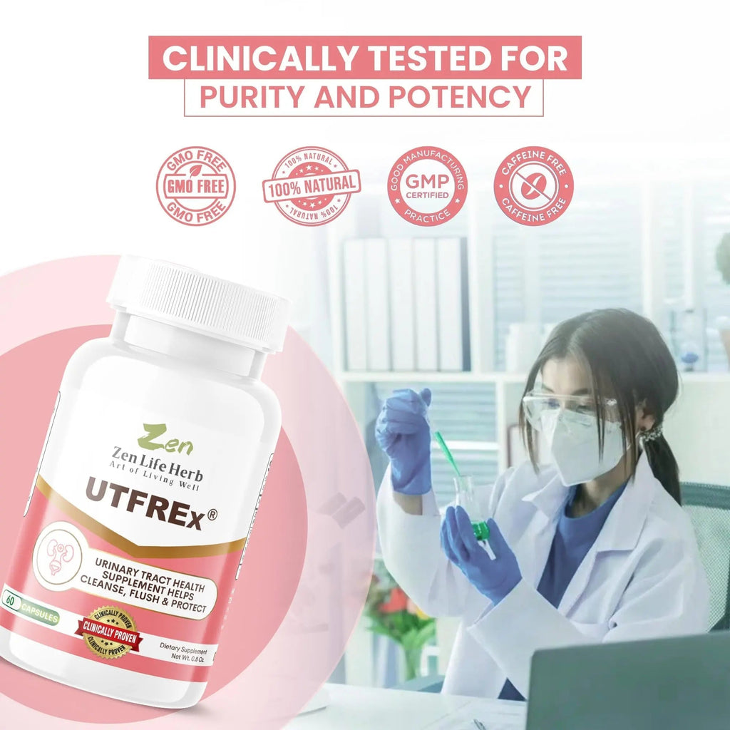 ZEN LIFE HERB UTFREx – Fast Acting - Promotes Urinary Tract Health Supports Healthy Immune and Urinary System, No Vitamins, Minerals, Prebiotics, Sugar, Plant-Based Supplement (60 Capsules) ZEN LIFE HERB Au supplements