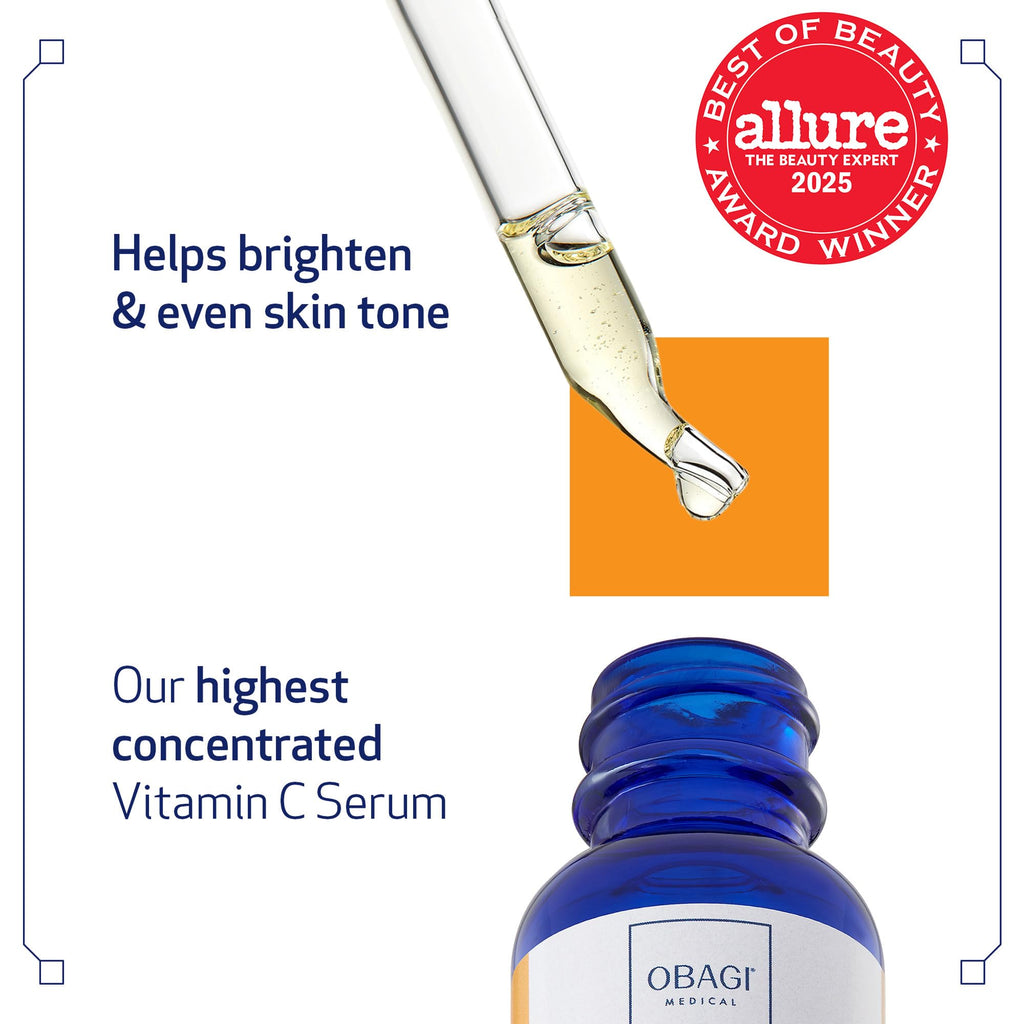 Obagi Professional-C 20% Vitamin C Serum & Hydrate Facial Moisturizer Bundle – Brightens Skin Tone