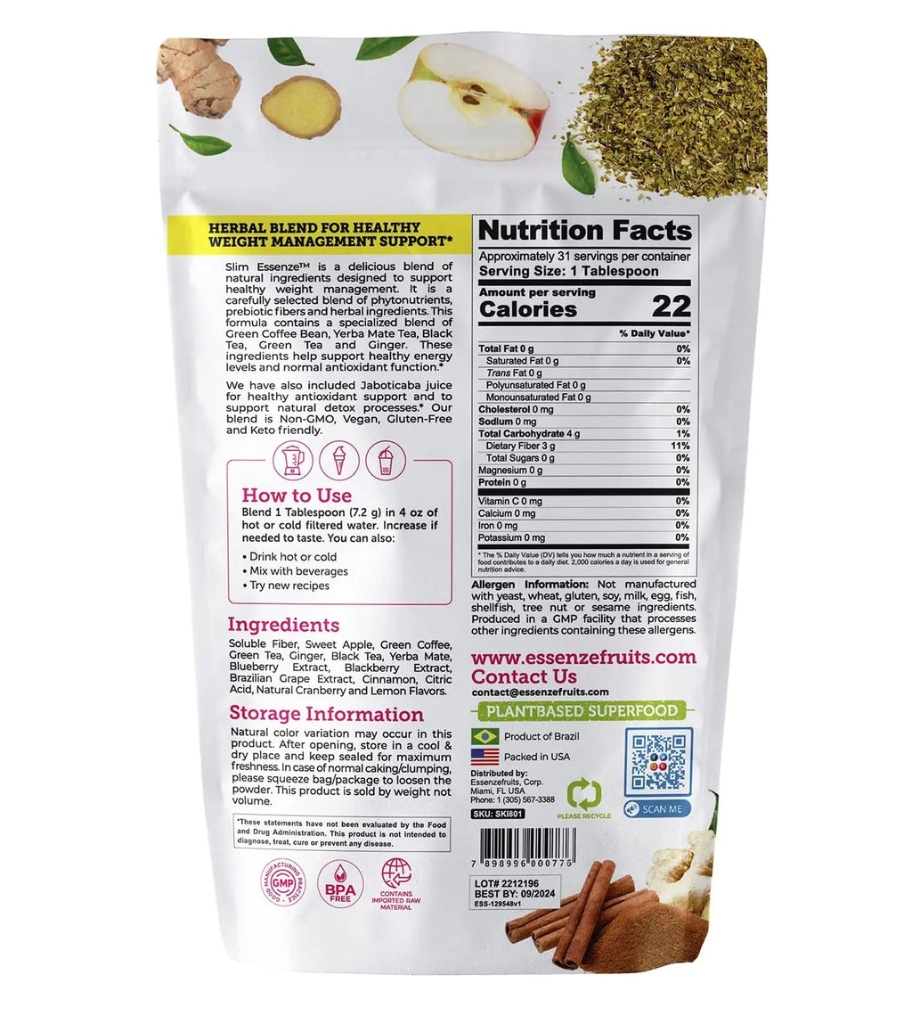 Slim Essenze Instant Berry Tea, Herb & Berry Mix Detox Tea Powder - Drink Hot or Cold Essenzefruits Au supplements