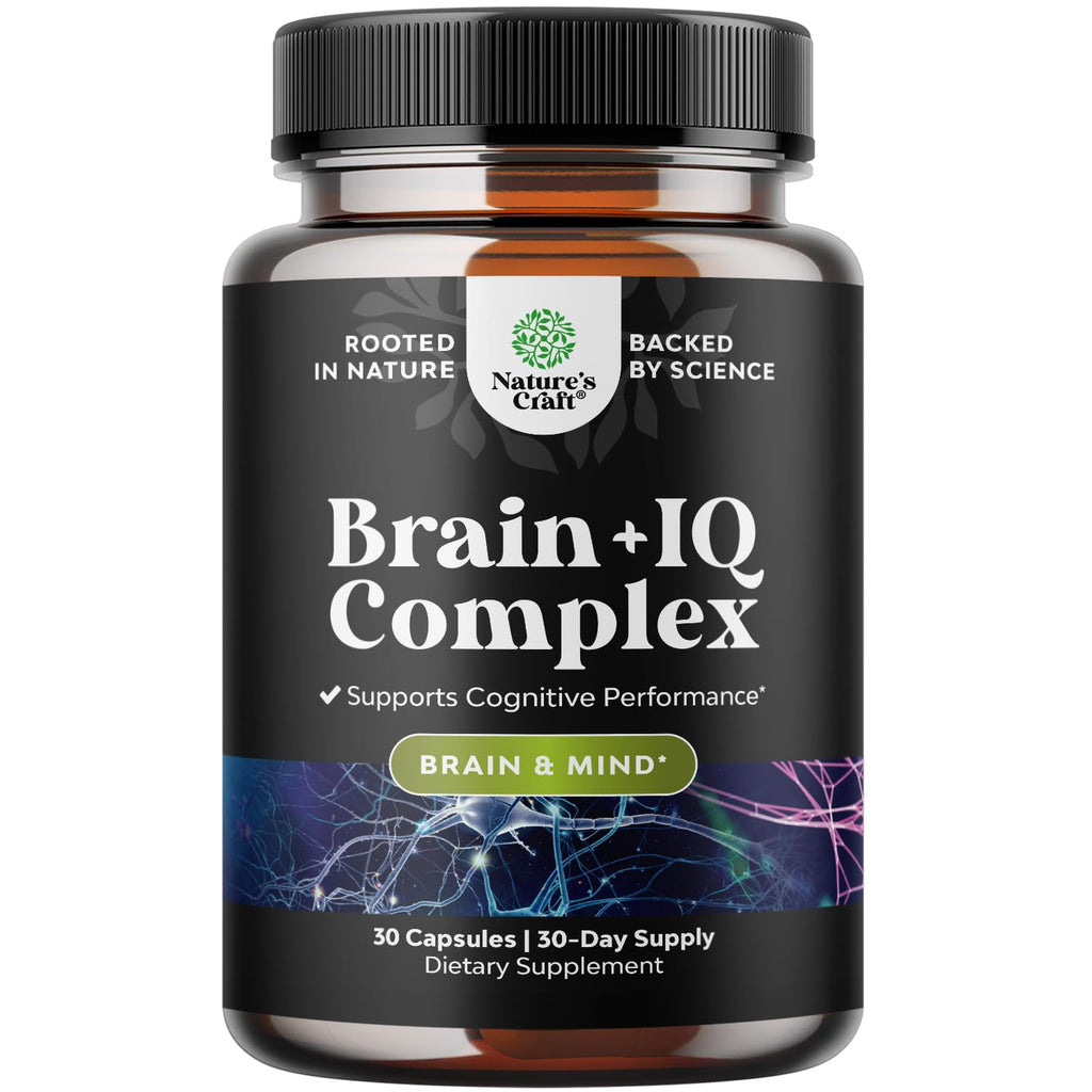 Nootropic Memory Supplement for Brain Support - Memory Pills for Brain Boost and Natural Energy Booster - Vitamin B 12 Bacopa Monnieri Rhodiola Rosea DMAE Ginkgo Biloba Phosphatidylserine Supplement Natures Craft Au supplements