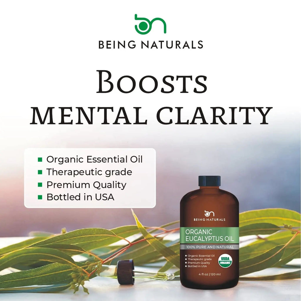 Organic Eucalyptus Essential Oil - Huge 4 FL OZ - 100% Pure & Natural – Premium Natural Oil Being Naturals Au supplements