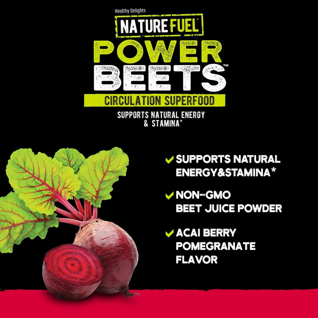 Nature Fuel Power Beets Powder, Delicious Acai Berry Pomegranate, Concentrated Superfood Healthy Delights Au supplements