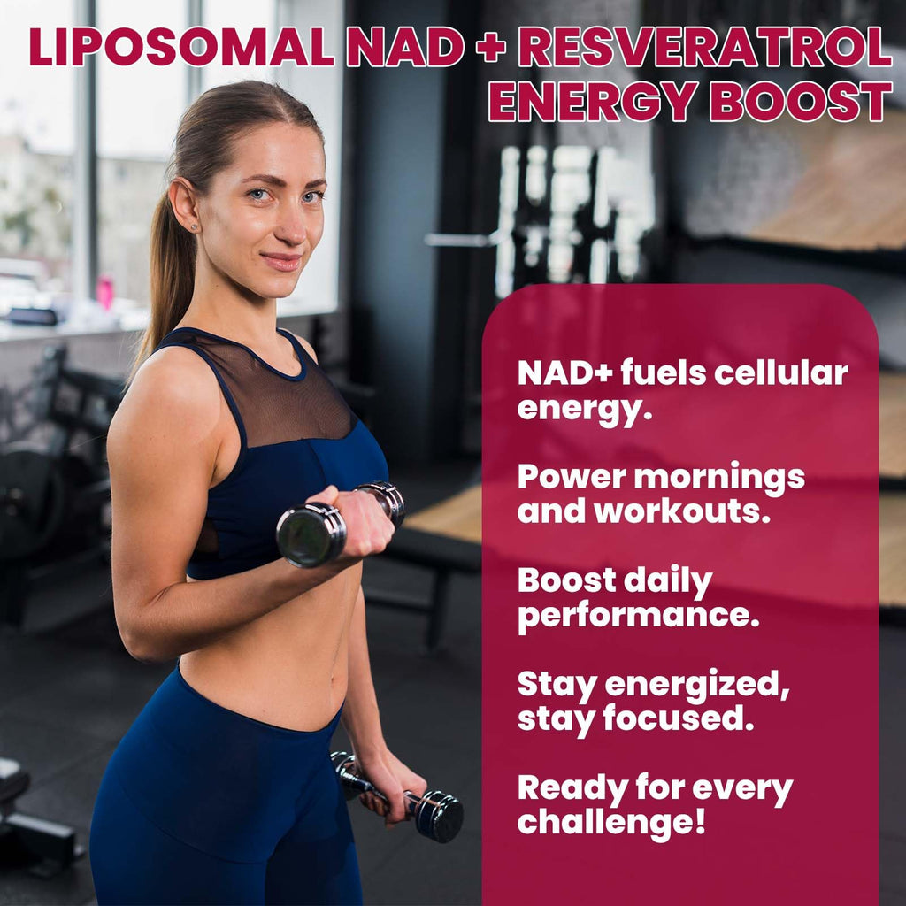 Liposomal NAD Supplement - 1200mg NAD+ Liquid Drops for Women & Men with Resveratrol, Black Pepper Extract - Support Anti-Aging, Brain & Cellular Mitochondrial Health - 2 Fl Oz, Strawberry Flavor Hovika Au supplements
