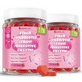 Fiber Gummies 7500mg, Probiotics & Digestive Enzymes, Sugar-Free, Vegan & Gluten-Free Supplement for Gut Health, Bloating Support & Regularity,