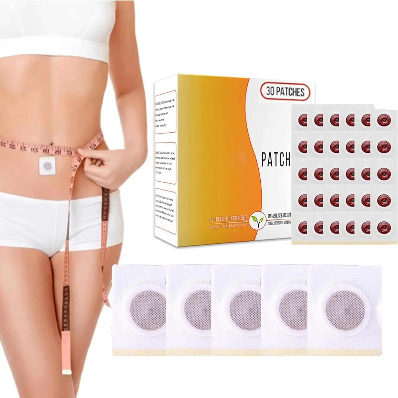 30Pcs Belly Patch, Waterproof Stickers for Women Girls, Natural Belly Sticker for Women and Men Rosarden Au supplements