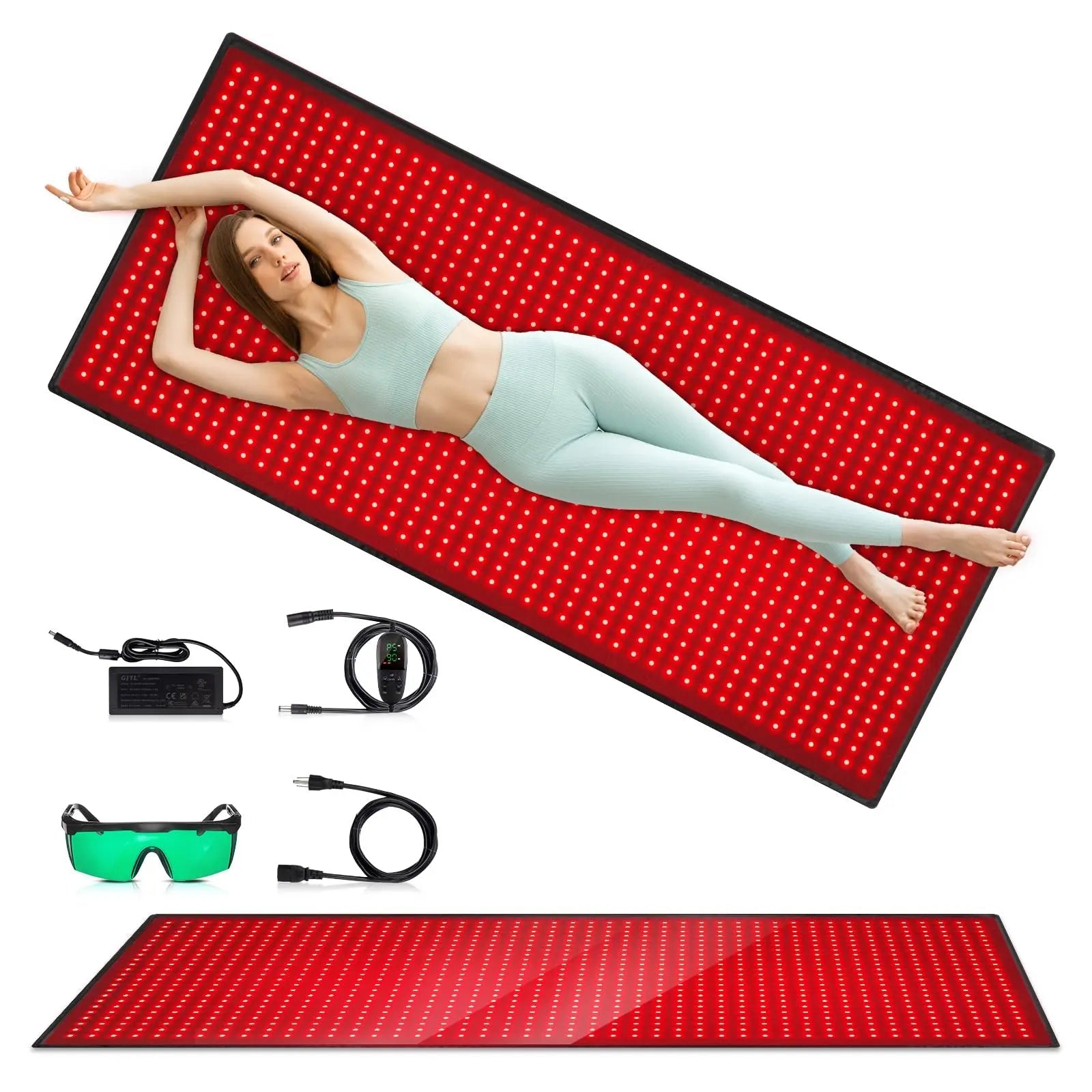 Red Light Therapy Mat for Body, 71"x 31" Red Light Therapy Blanket Red Near Infrared 660nm 850nm GMOWNW Au supplements