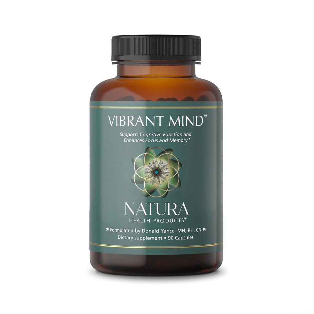 Natura Health Products Vibrant Mind - Brain Supplement for Memory and Focus* - Featuring Bacopa, Ginkgo Biloba, Centellin & Phosphatidylserine