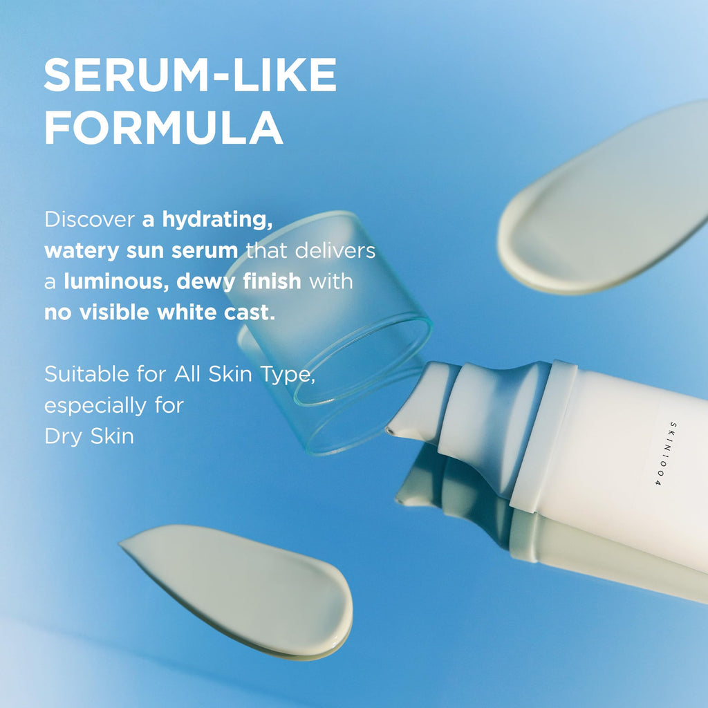 SKIN1004 Centella Hyalu-Cica Water-Fit Sun Serum UV, Korean Sunscreen SPF 50, Centella Sunscreen, Travel Essentials