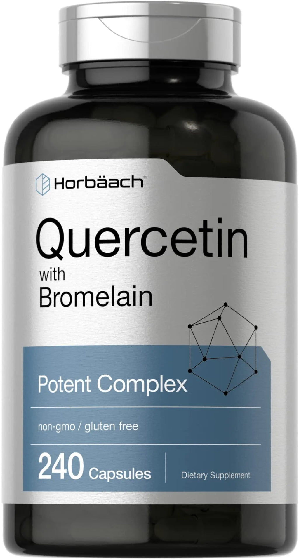 Quercetin with Bromelain Supplement | 240 Capsules | Non-GMO and Gluten Free Horbäach Au supplements