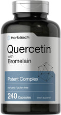 Quercetin with Bromelain Supplement | 240 Capsules | Non-GMO and Gluten Free Horbäach Au supplements