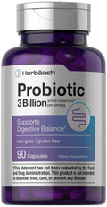 Probiotic for Women & Men's Digestive Health | 3 Billion CFU | 90 Capsules | Non-GMO Horbäach Au supplements