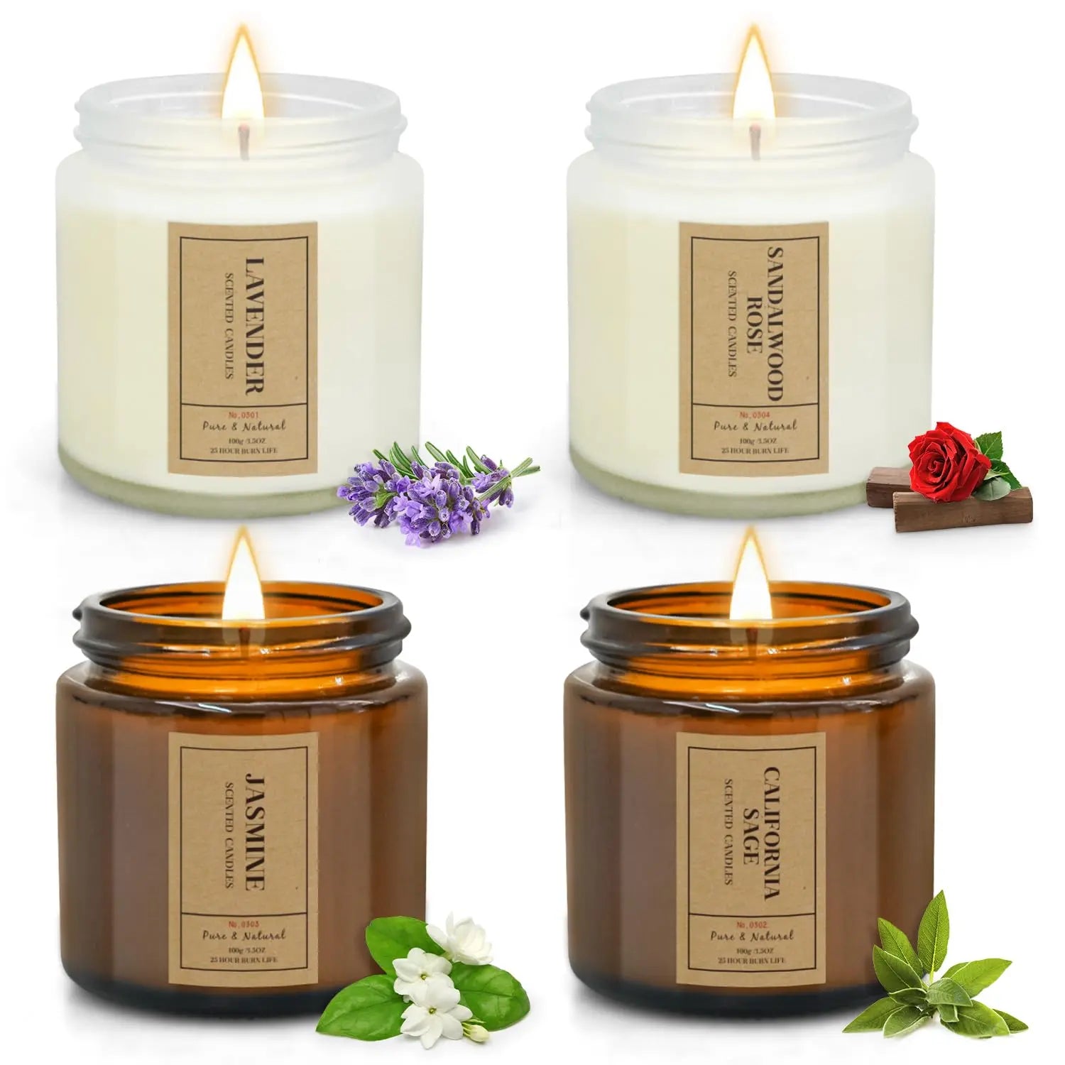 Aromatherapy Candles for Home Scented, 4 Pack Lavender Candles Gifts Set for Women FOMICO Au supplements