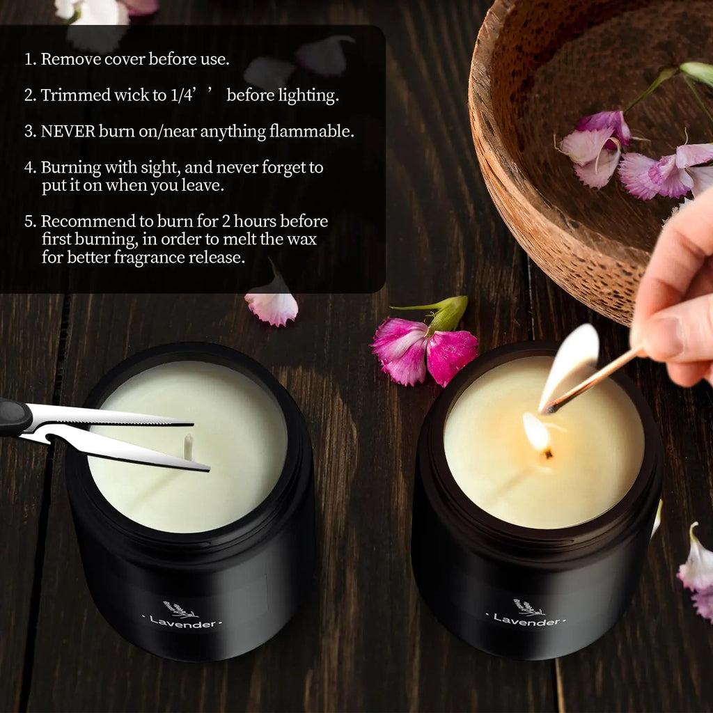 2 Pack Scented Candles for Home Scented, Strong Fragranced Aromatherapy Candles - 6 Oz TranquilBliss Au supplements