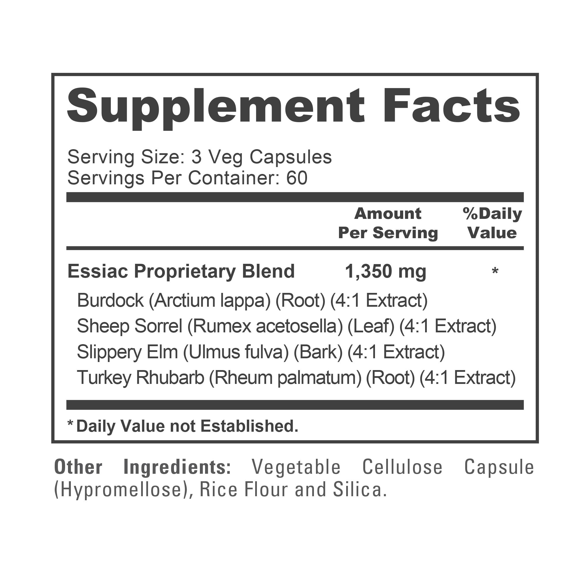 NusaPure Essiac Tea 1350 mg 180 Veggie Caps (Vegetarian, Non-GMO) NusaPure Au supplements