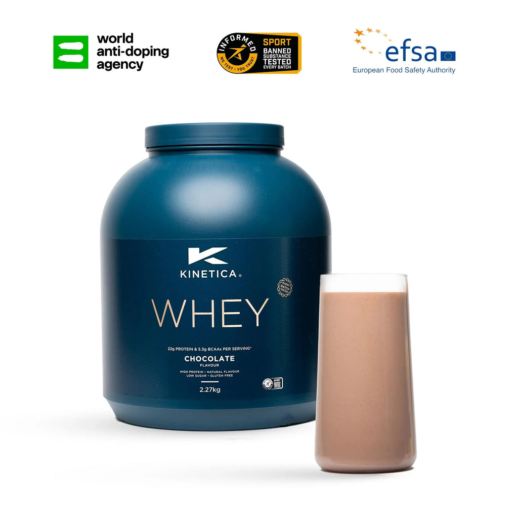 Kinetica Chocolate Whey Protein Powder | 2.27kg | 22g Protein per Serving | 76 Servings Kinetica Au supplements