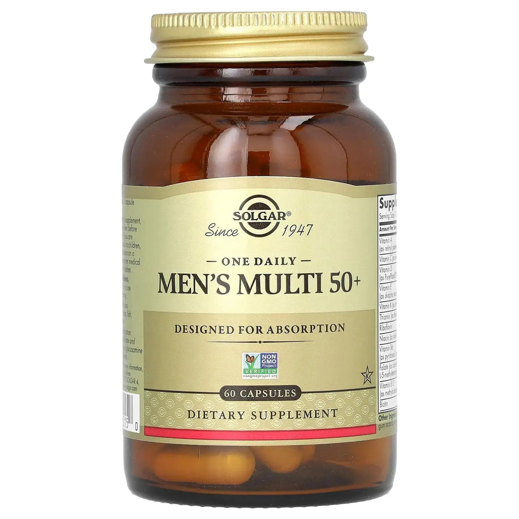 Solgar One Daily Men's Multi 50+ Whole Body Support for Men 50 and Older Highly Absorbable Delayed Release Heart, Energy Solgar Au supplements