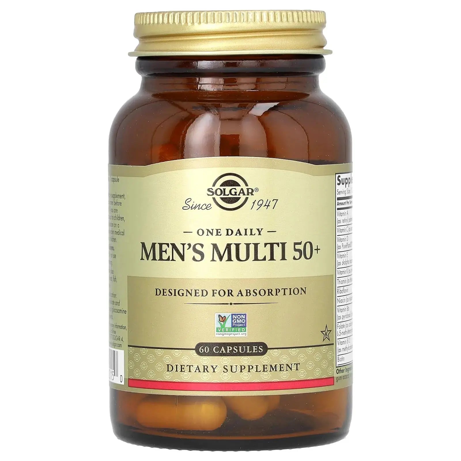 Solgar One Daily Men's Multi 50+ Whole Body Support for Men 50 and Older Highly Absorbable Delayed Release Heart, Energy Solgar Au supplements