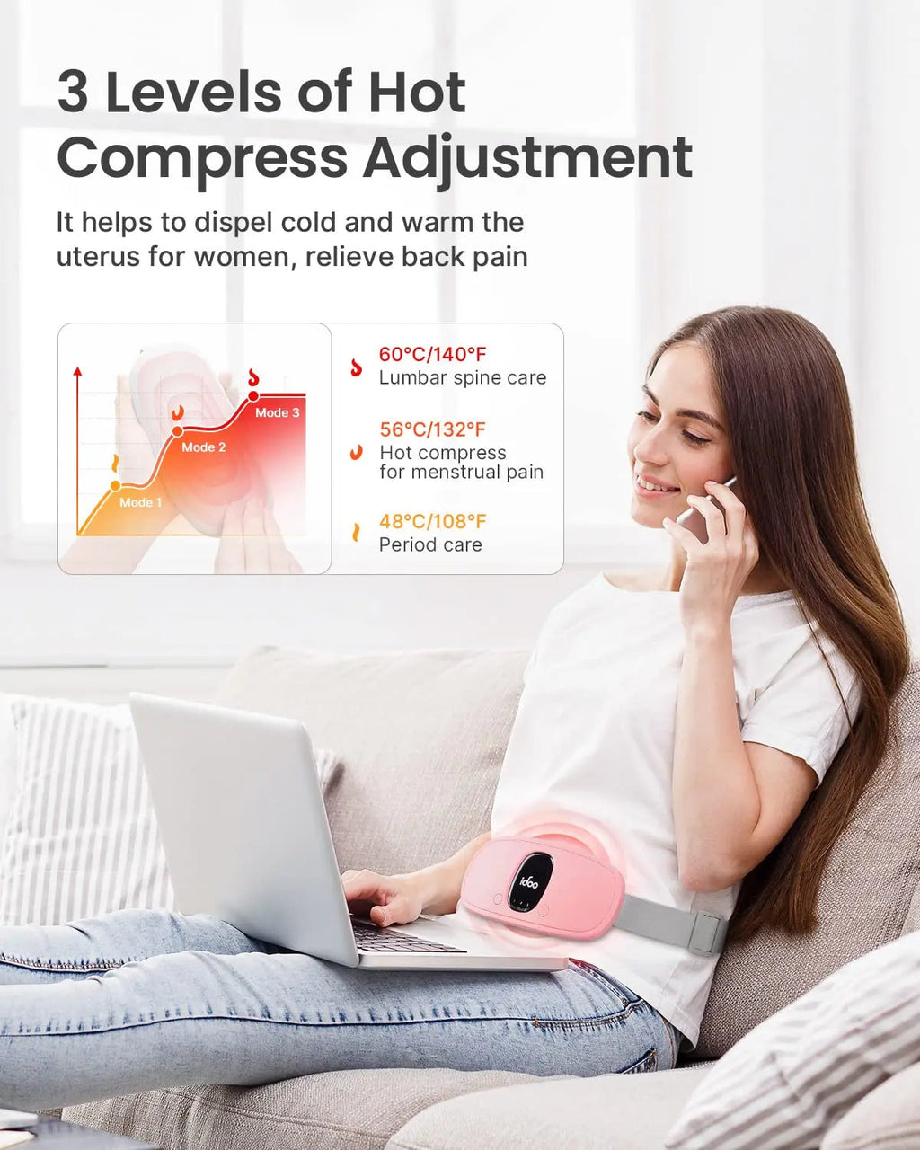 FSA HSA Eligible Portable Cordless Menstrual Heating Pad, iDOO Period Heating Pads iDOO Au supplements