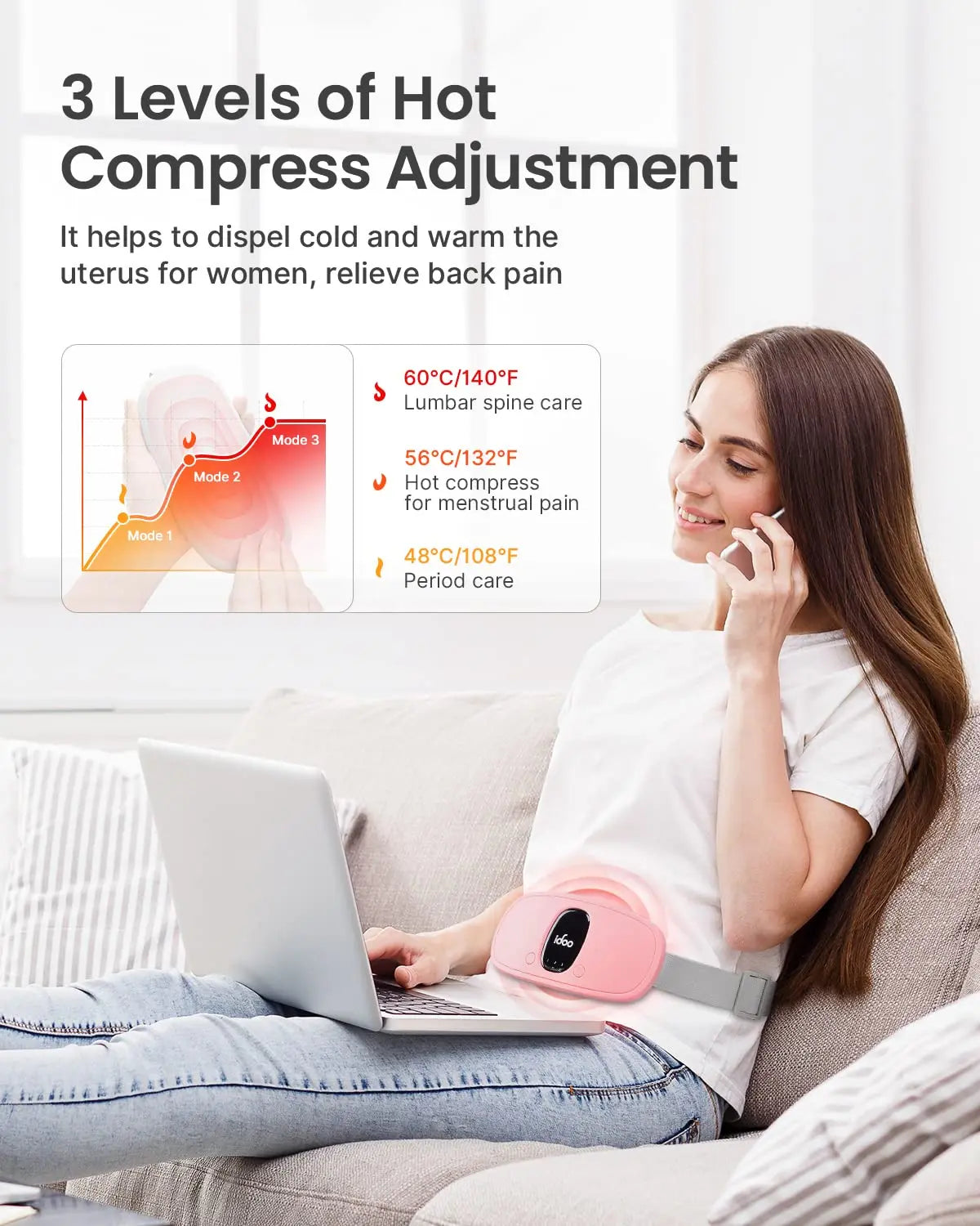 FSA HSA Eligible Portable Cordless Menstrual Heating Pad, iDOO Period Heating Pads iDOO Au supplements