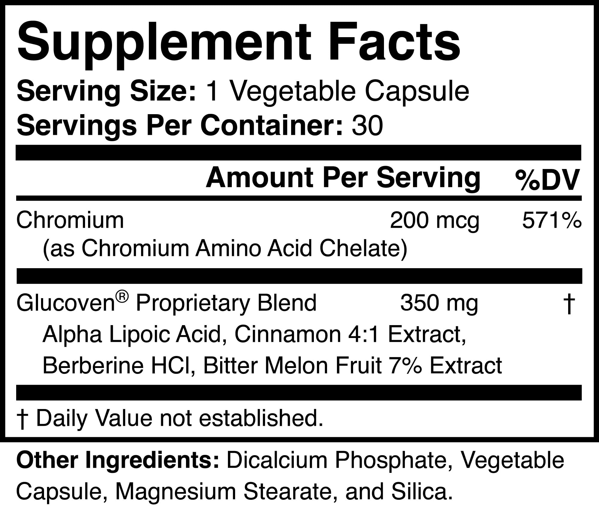 Glucoven - Natural Metabolic Support Supplement - Non-GMO, Vegan, Gluten-Free