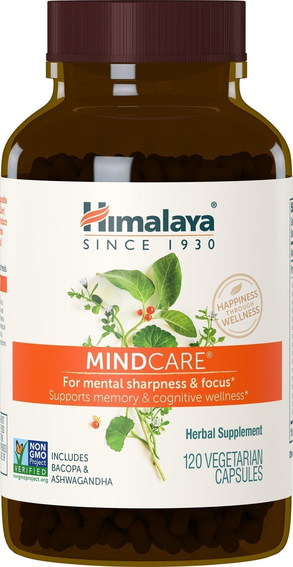 Himalaya MindCare, Nootropic Brain Supplement Booster for Mental Sharpness, Focus, Memory, and Cognitive Wellness, 1170 mg, 120 Capsules, 1 Month Supply Himalaya Au supplements