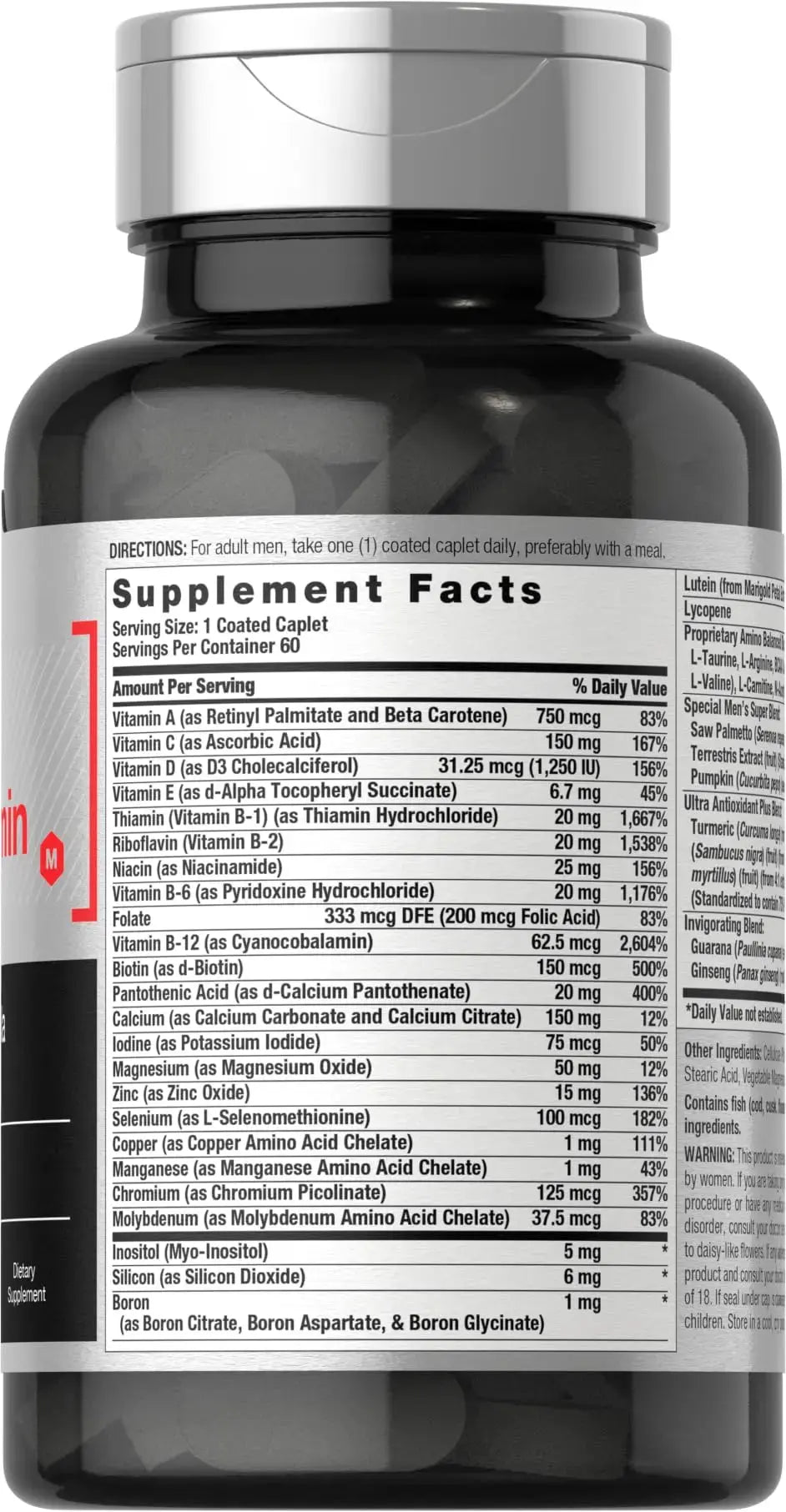 Horbäach Mens Multivitamin | 60 Caplets | Advanced Formula | with Vitamin C, D, Magnesium, Minerals & More | Horbäach Au supplements