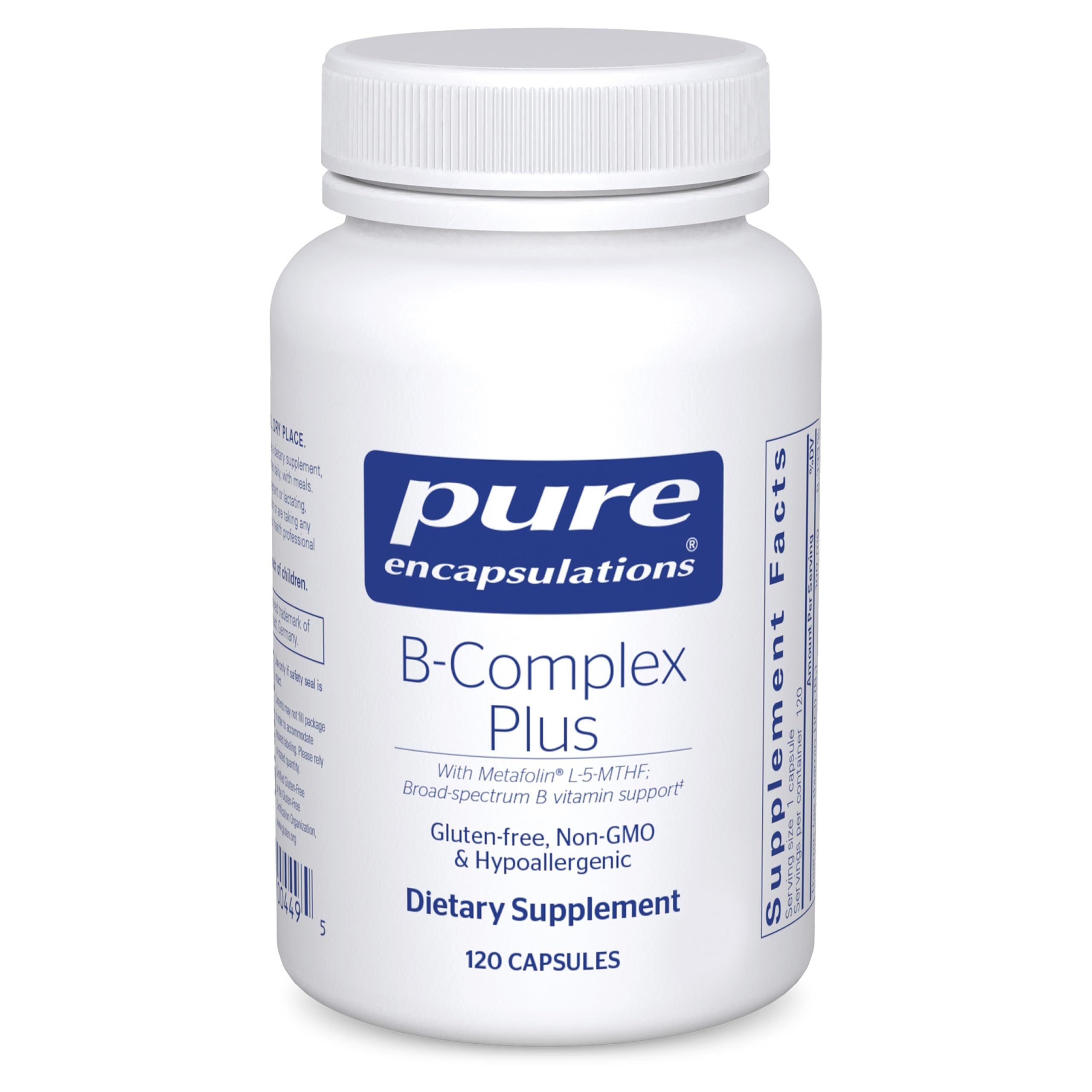 Pure Encapsulations B-Complex Plus - B Vitamins Supplement to Support Neurological Health, Cardiovascular Health, Energy Levels & Nervous System Support