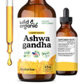 Wild & Organic Ashwagandha Drops - Mood Support & Positive Energy - 500 mg Ashwagandha for Women & Men - Add to Tea Liquid Extract for Relaxation - Non-GMO, Sugar & Alcohol-Free Tincture - 4 fl oz Wild & Organic Au supplements