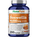 NusaPure Boswellia Serrata 10,000 mg Per Veggie Caps 200 Count (Ext. 20:1, Non-GMO, Vegan, Bioperine) Ayurvedic Herb: Indian Olibanum, Frankincense NusaPure Au supplements
