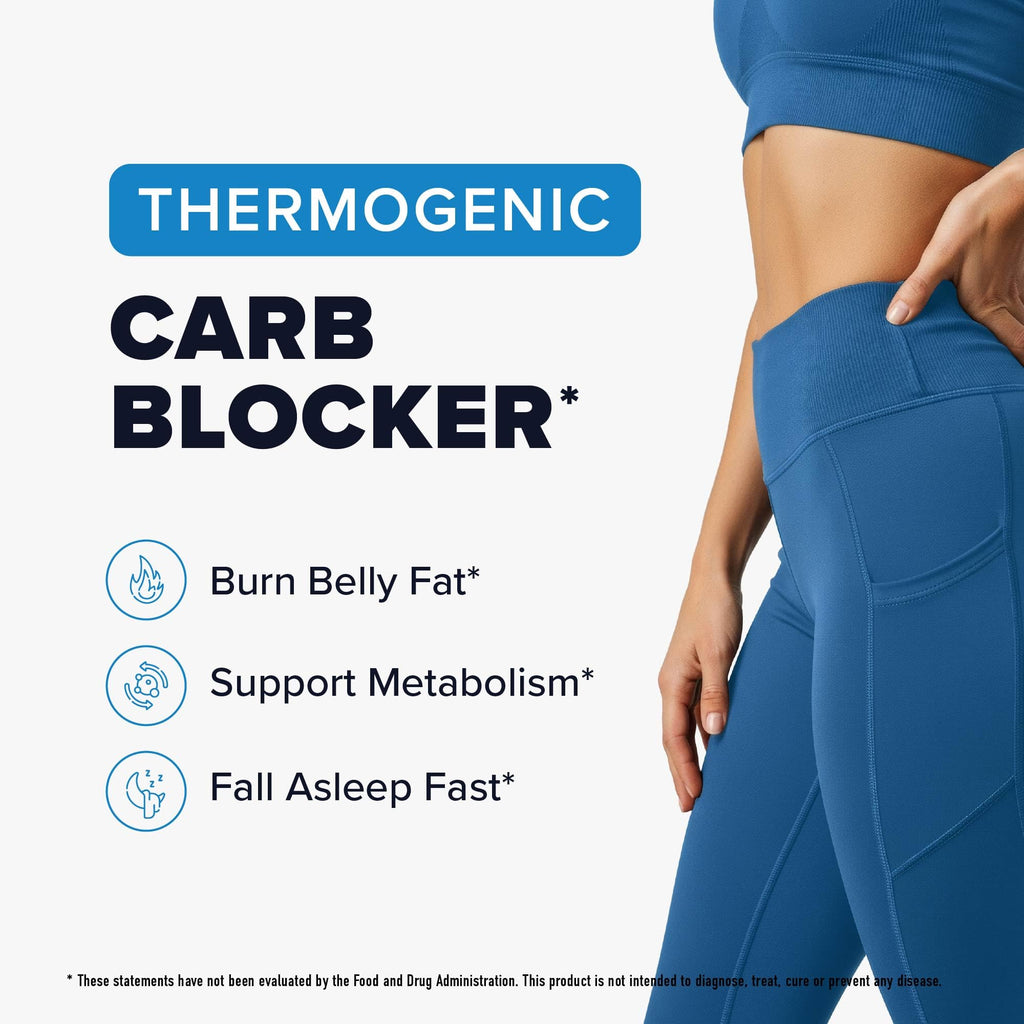 Night Time Fat Burner for Weight Loss Support & Sleep Aid | Appetite Suppressant, Carb Blocker, Nighttime Metabolism Booster for Stomach Fat Burner