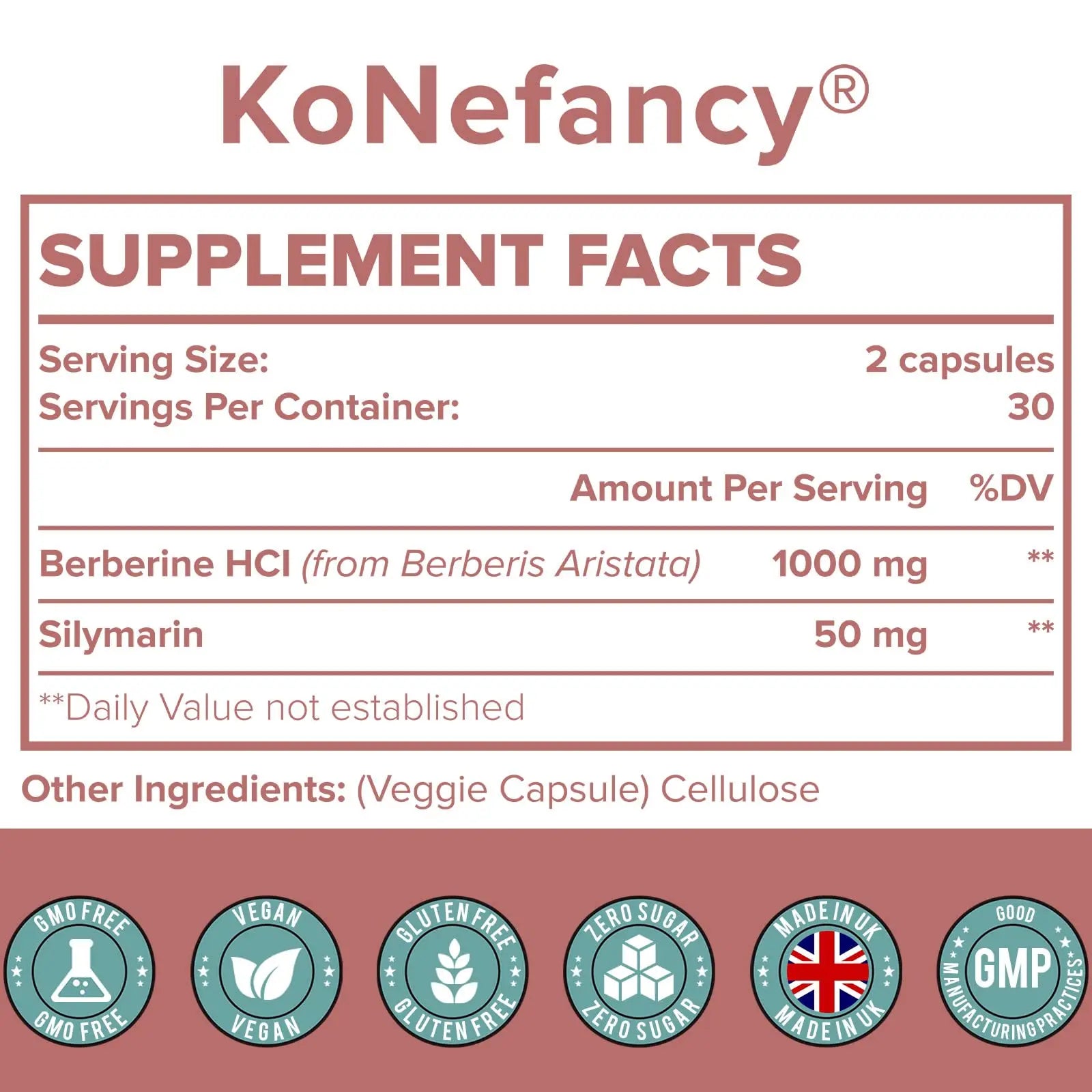 KoNefancy Berberine HCL Supplement 1000mg, High Absorption Berberine Plus Vegan KoNefancy Au supplements