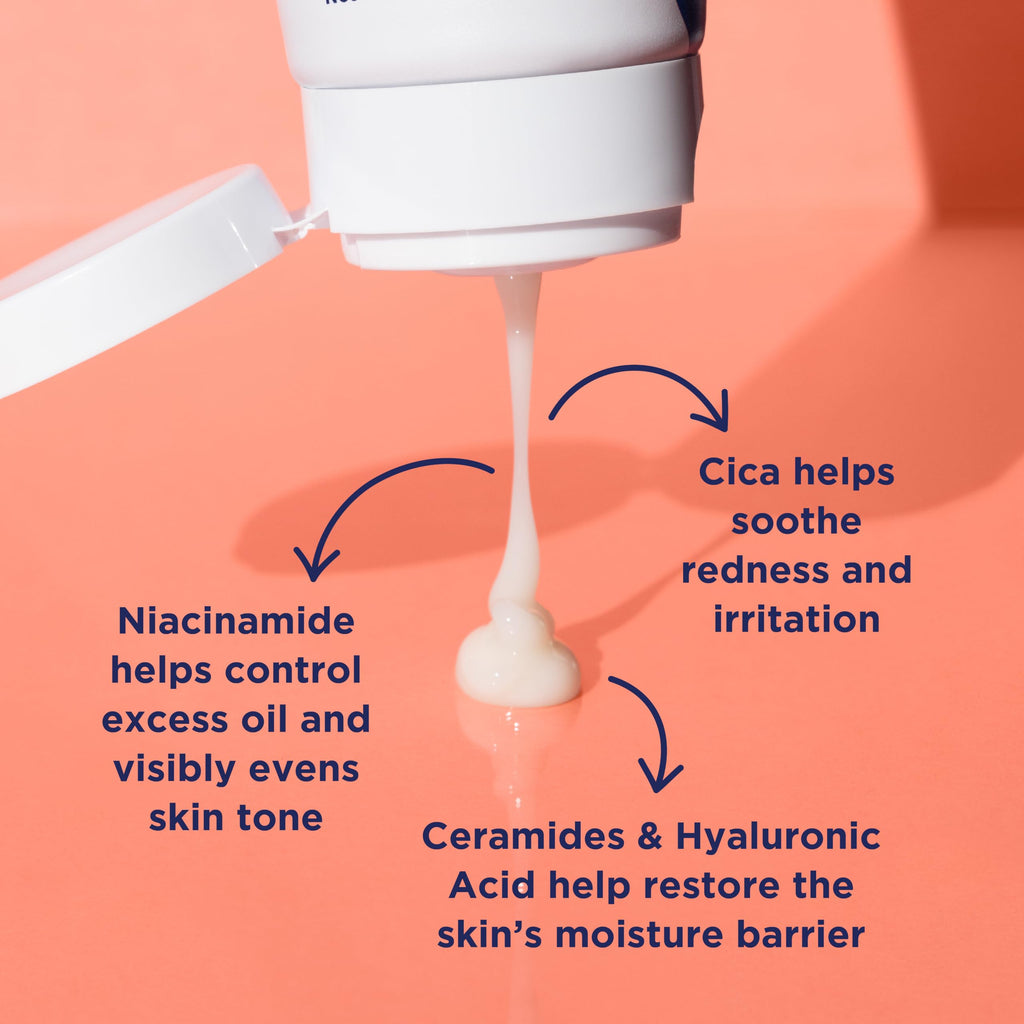 PanOxyl PM Balancing Repair Moisturizer with Niacinamide, Ceramides and Cica, Hydrating Face Moisturizer