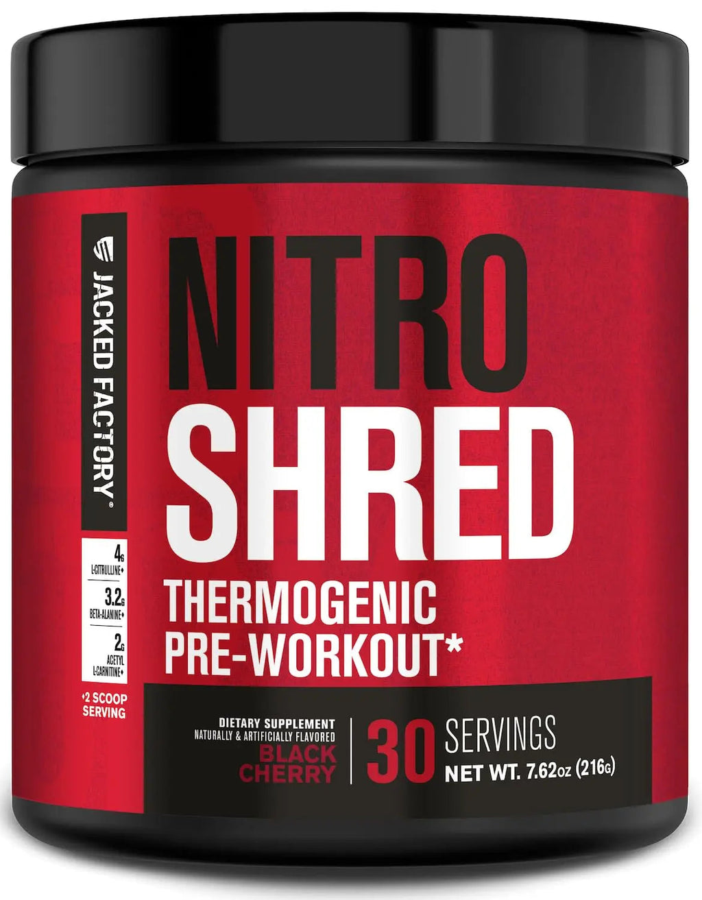 Jacked Factory NITROSURGE Shred Pre Workout Supplement - Energy Booster, Instant Strength Gains, Sharp Focus, Powerful Pumps - Nitric Oxide Booster & PreWorkout Powder Jacked Factory Au supplements