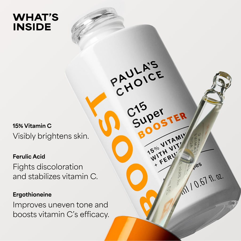 Paula's Choice BOOST C15 Super Booster, 15% Vitamin C Serum for Face, Face Serum with Vitamin E & Ferulic Acid
