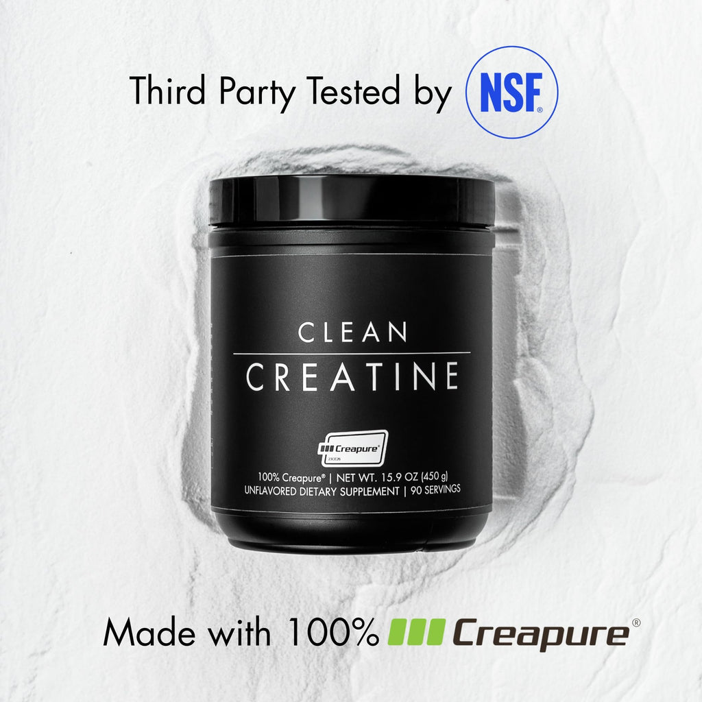 CLEAN Creatine - 100% Creapure® Creatine Monohydrate Powder for Muscle Health, Performance and Cognitive Support | 3rd Party Certified by NSF | 90 Servings | Unflavored | Vegan, Keto, and Gluten-Free CLEAN Au supplements