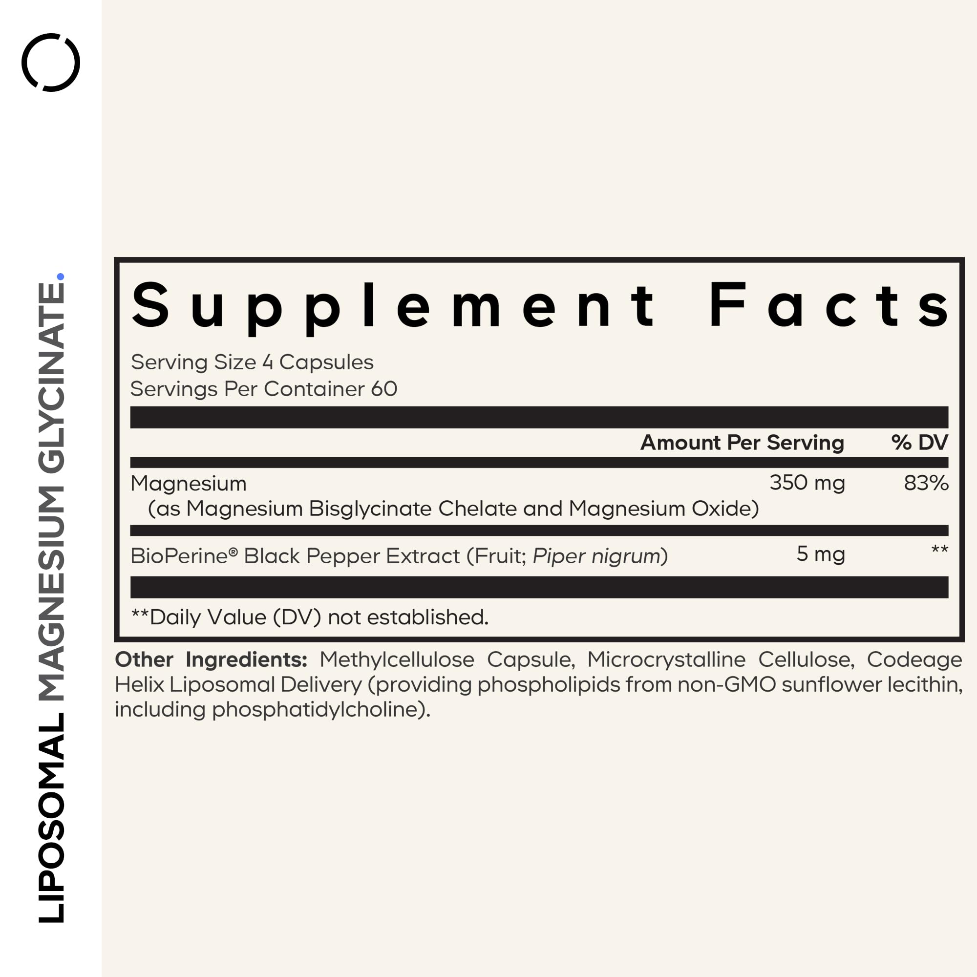 Codeage Liposomal Magnesium Glycinate Supplement, 2-Month Supply, Bisglycinate Magnesium Chelate, Chelated Magnesium Mineral Pills, BioPerine Black Pepper Vitamins Capsules, Non-GMO Vegan, 240 ct Codeage Au supplements