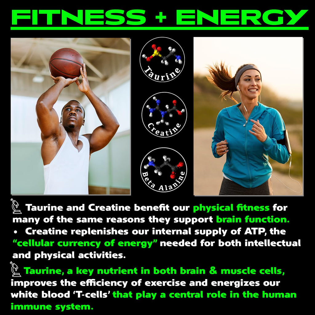 Vegan Brain & Body Boost: The Cherry On Top of A Plant-Based Lifestyle | Working Intelligence | Anti-Aging | Physical Fitness | Vegan Amino Acids - Creatine, Taurine & Beta Alanine | 40 Servings/300g Vegan Brain Food Au supplements