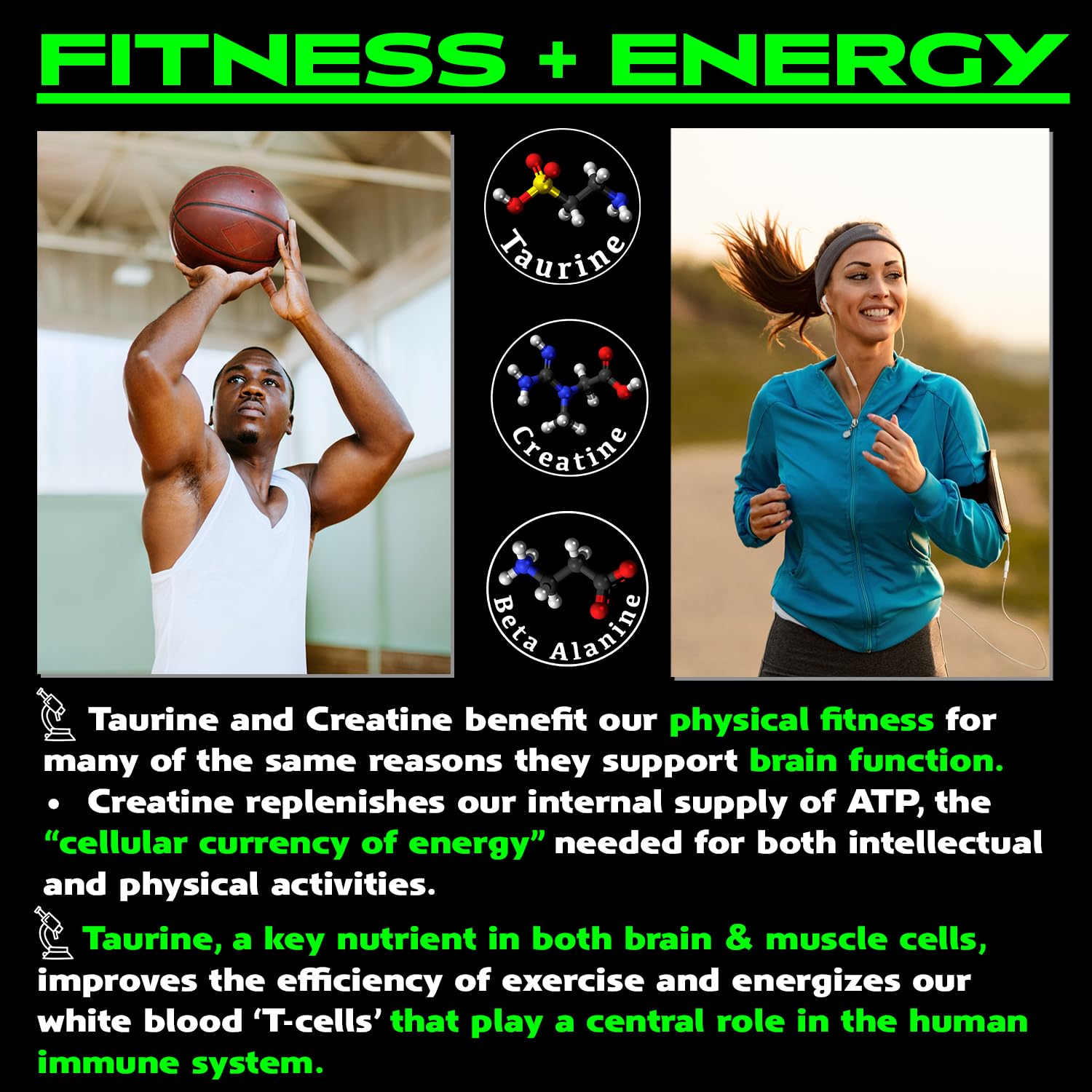 Vegan Brain & Body Boost: The Cherry On Top of A Plant-Based Lifestyle | Working Intelligence | Anti-Aging | Physical Fitness | Vegan Amino Acids - Creatine, Taurine & Beta Alanine | 40 Servings/300g Vegan Brain Food Au supplements