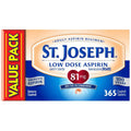 St. Joseph Aspirin Pain Reliever (NSAID) 81mg, Enteric Safety Coated, Adult Low Dose Aspirin, 365 ct St. Joseph Au supplements