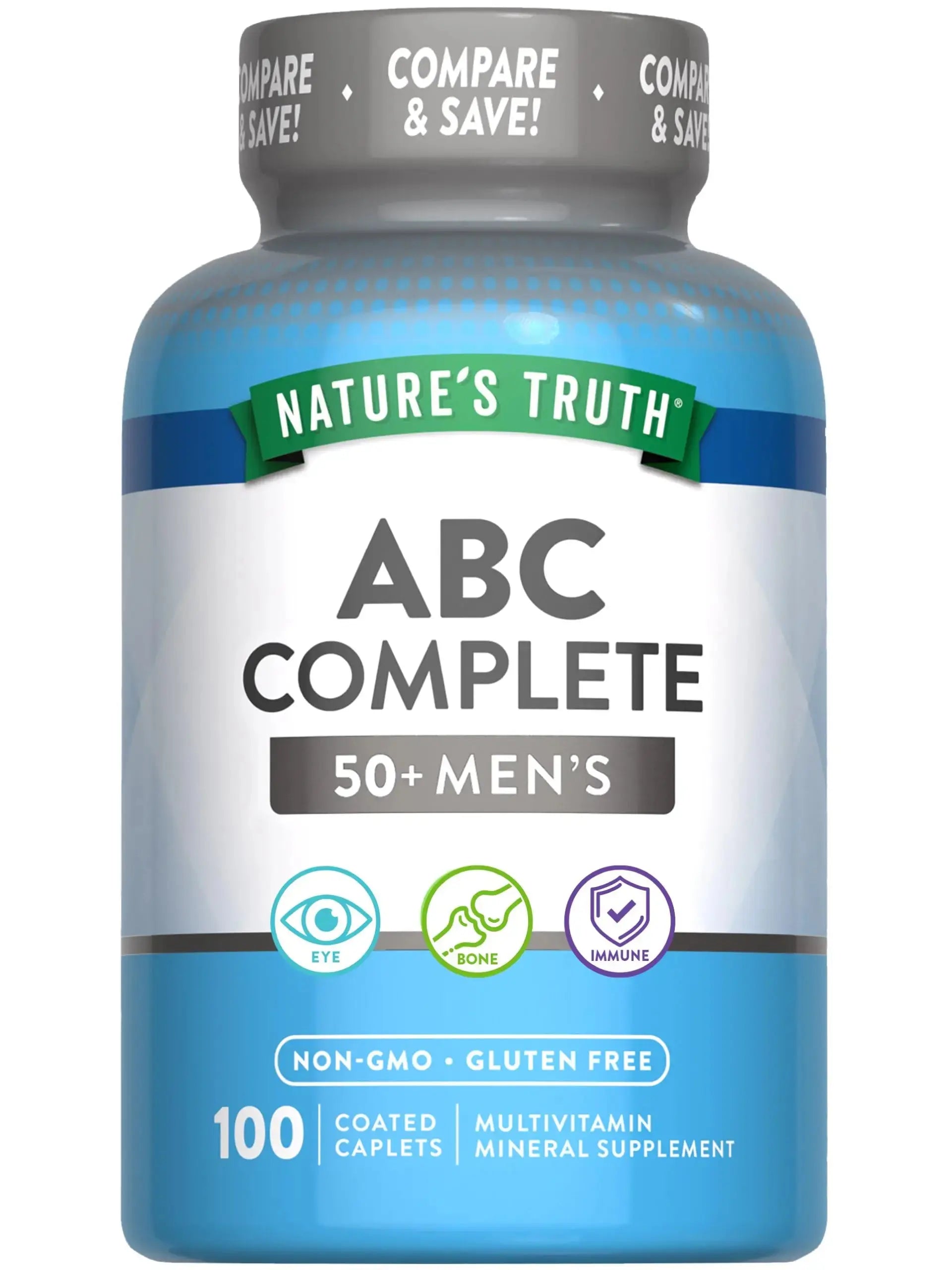 Nature's Truth Men's 50+ Multivitamin | with Vitamins A, C, E, B6 & B12 | 100 Count | Non-GMO & Gluten Free Nature's Truth Au supplements