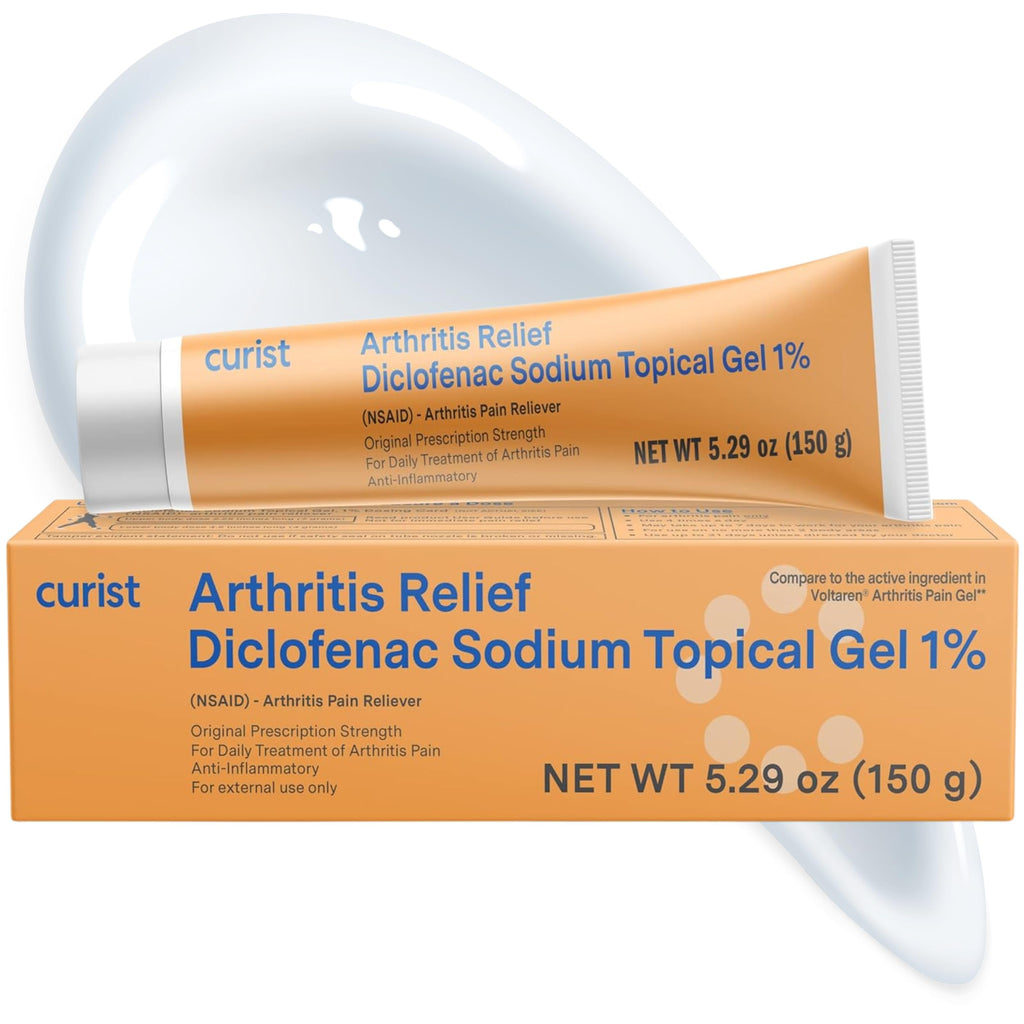 Curist Diclofenac Sodium Topical Gel 1 Percent 150g for Arthritis Pain - Joint Pain Relief for Hand/Foot Pain, Knee/Elbow Pain & Ankle Pain - 1% - 5.29oz Curist Au supplements