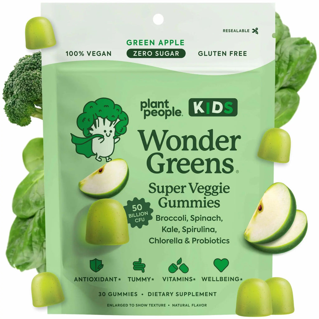 WonderGreens Kids Super Veggie Gummies – Sugar-Free, Allergen-Free Multivitamin for Picky Eaters with Probiotics Plant People Au supplements