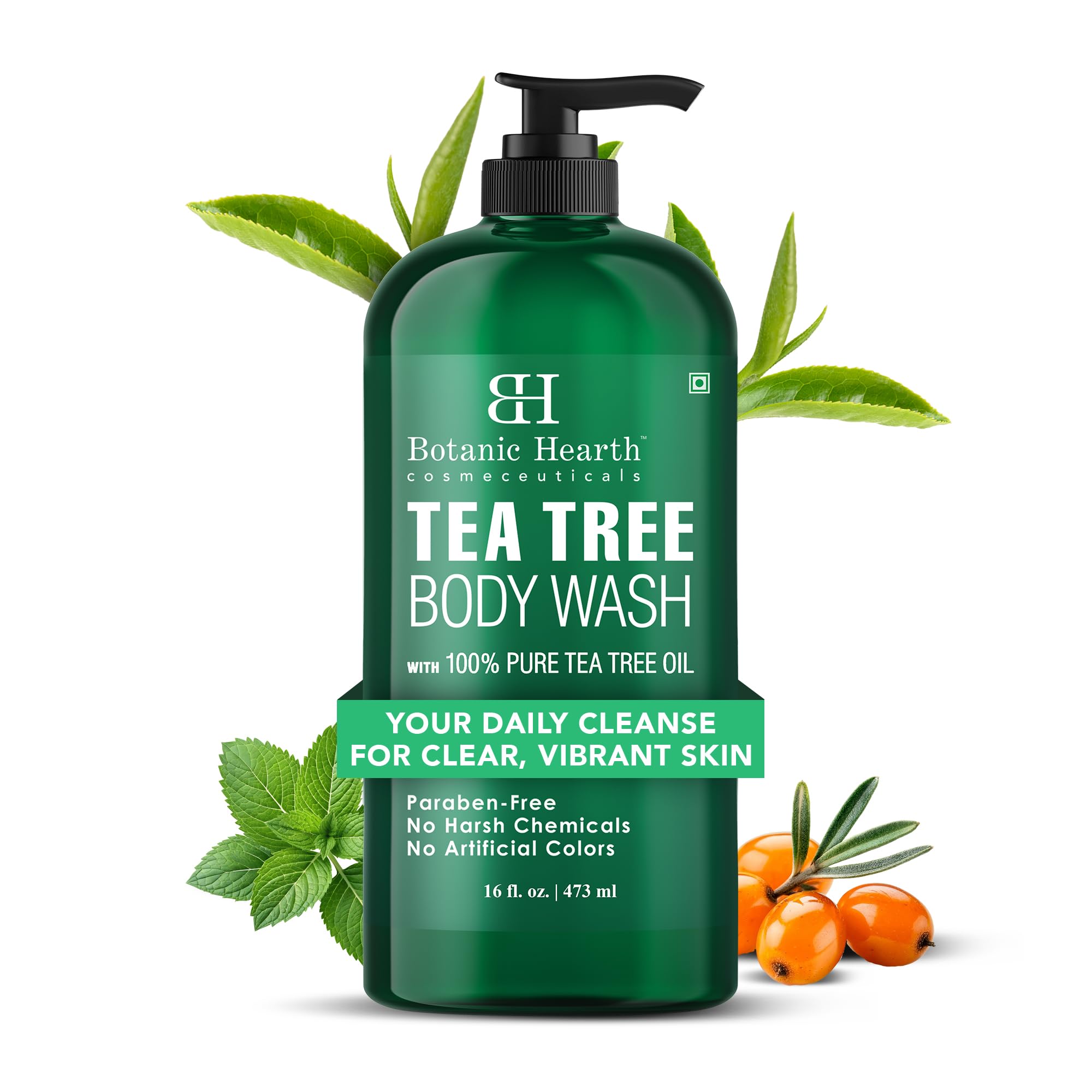 Botanic Hearth Tea Tree Body Wash -16 fl oz- All-Natural Antifungal & Odor-Control Shower