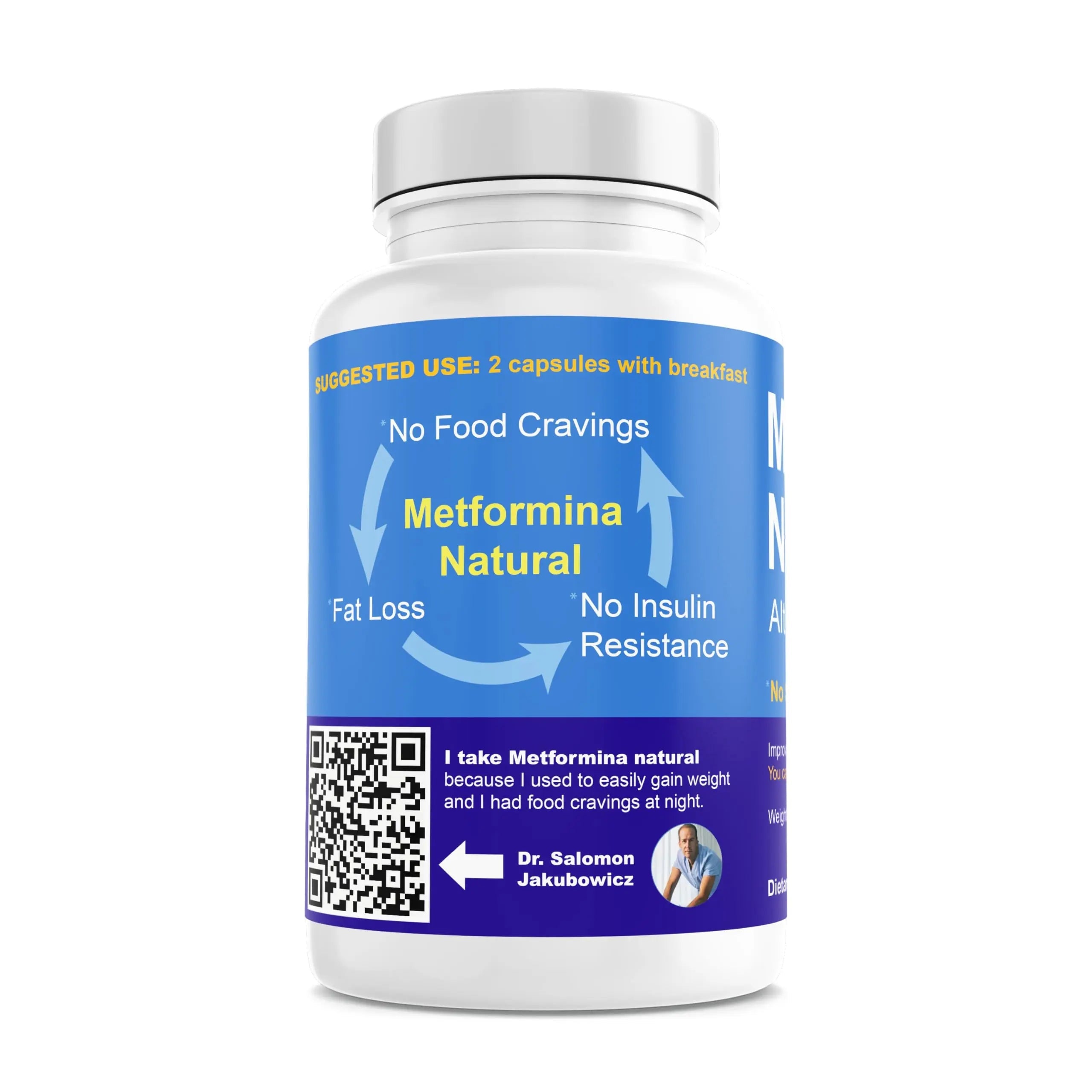 METFORMINA NATURAL - Fat & Glucose Metabolism Support - Dr Salomon (60 Capsules) Ni una dieta más Au supplements