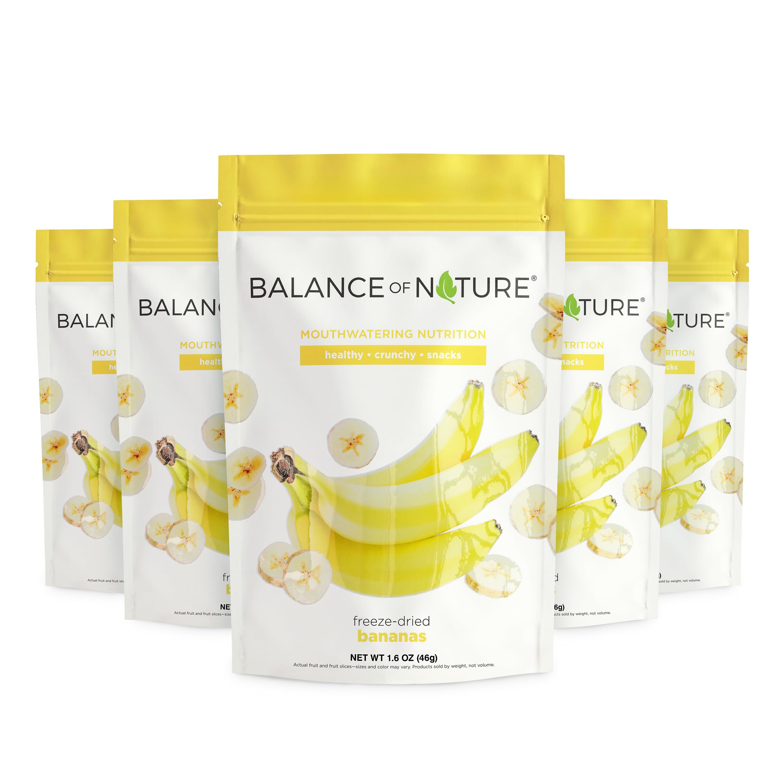 Balance of Nature Freeze-Dried Bananas (5 Pack) – 100% Real Fruit, Crunchy Banana Slices, Healthy Snack, Mouthwatering Nutrition, Gluten-Free, Vegan, No Sugar Added, Five 1.6 oz Bags Balance of Nature Au supplements